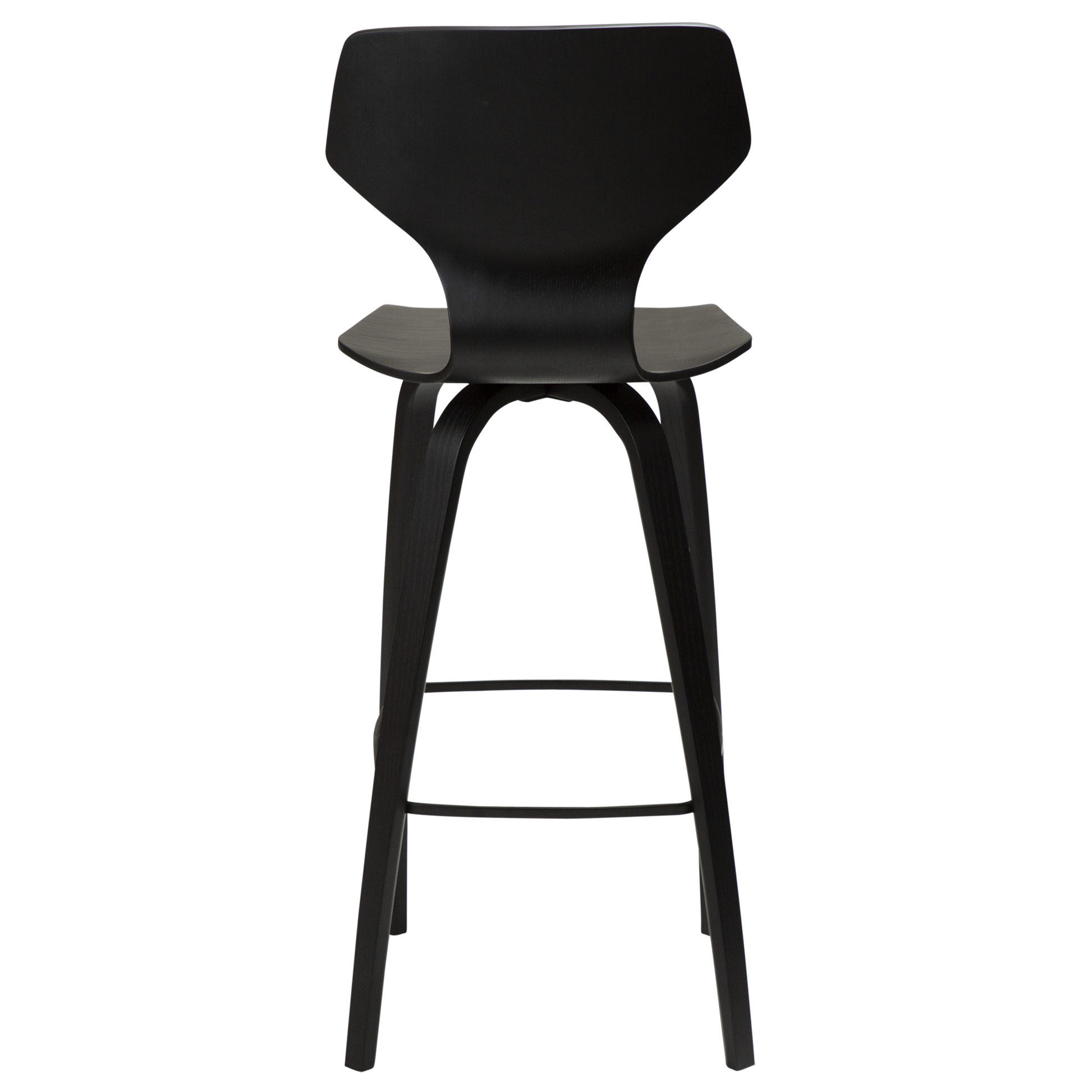 [var:Bezug=Schwarz gebeizte Eiche mit schwarz gebeizten Eichenbeinen] S.I.T Barhocker