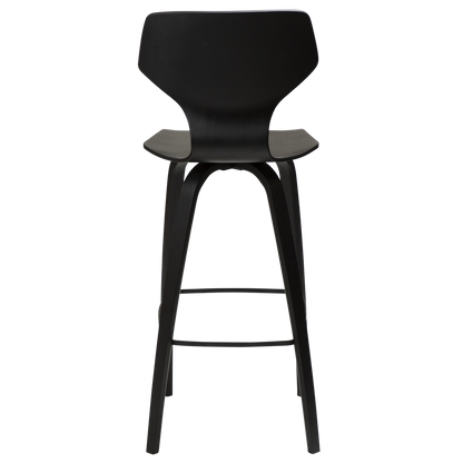 [var:Bezug=Schwarz gebeizte Eiche mit schwarz gebeizten Eichenbeinen] S.I.T Barhocker