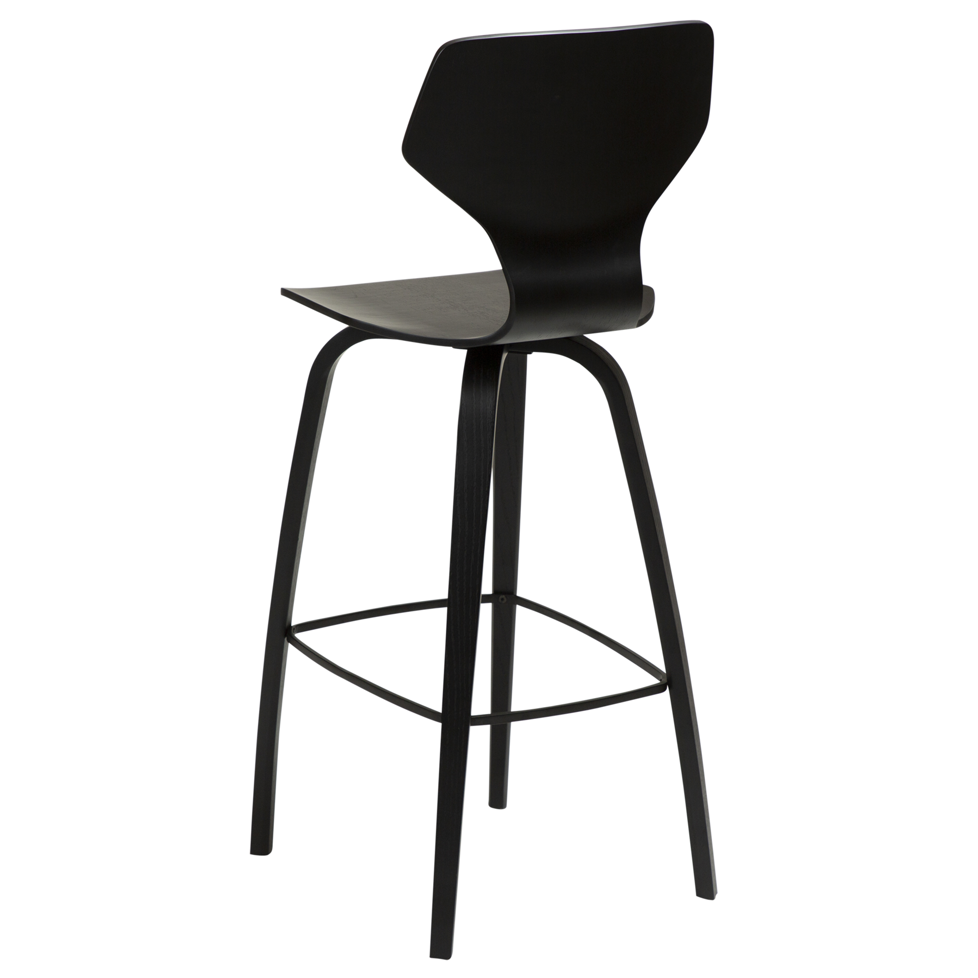 [var:Bezug=Schwarz gebeizte Eiche mit schwarz gebeizten Eichenbeinen] S.I.T Barhocker