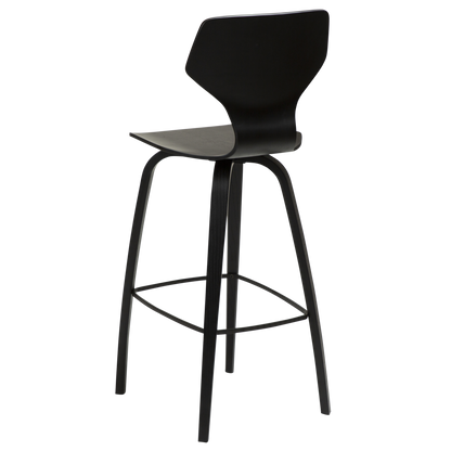 [var:Bezug=Schwarz gebeizte Eiche mit schwarz gebeizten Eichenbeinen] S.I.T Barhocker