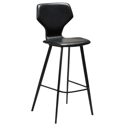 [var:Bezug=Vintage schwarzes Kunstleder mit schwarzen Beinen] S.I.T Barhocker