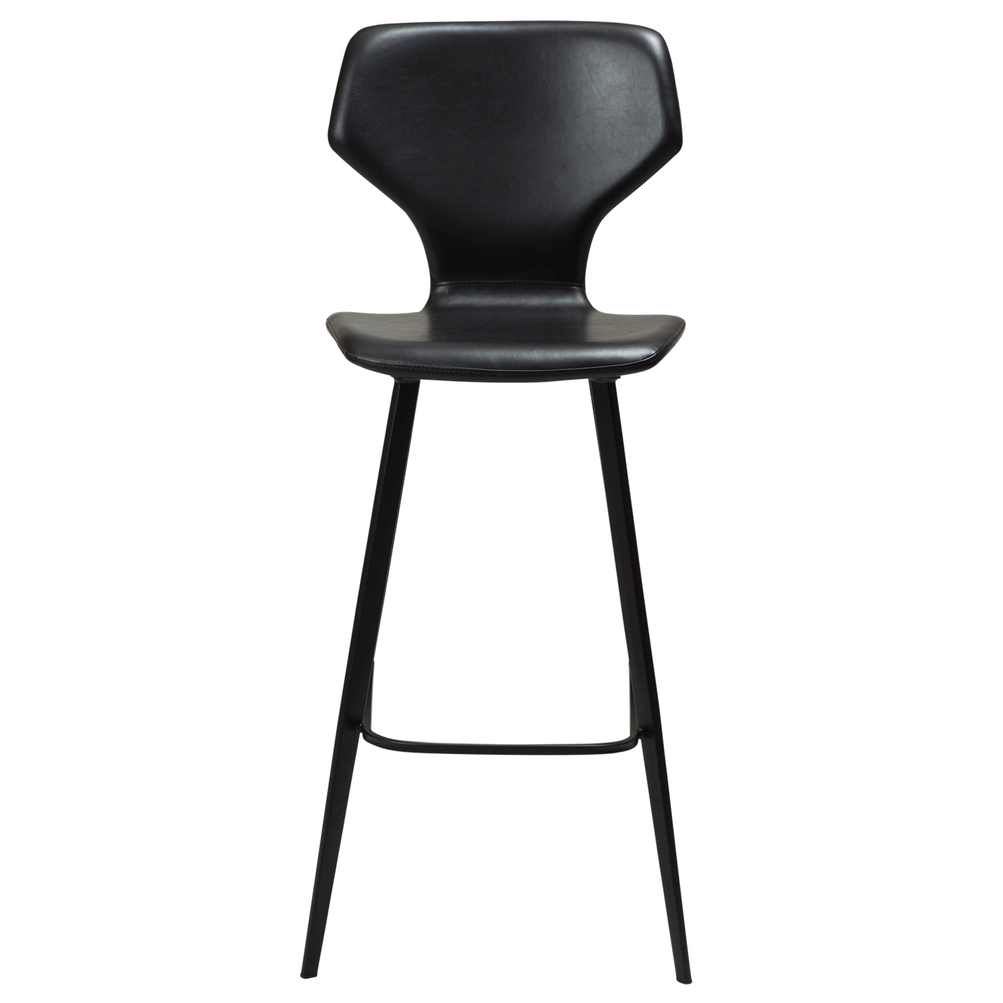 [var:Bezug=Vintage schwarzes Kunstleder mit schwarzen Beinen] S.I.T Barhocker