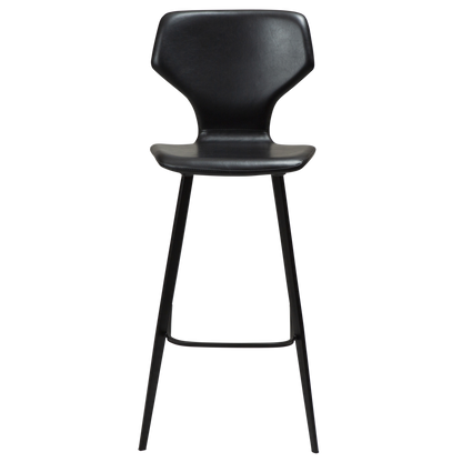 [var:Bezug=Vintage schwarzes Kunstleder mit schwarzen Beinen] S.I.T Barhocker