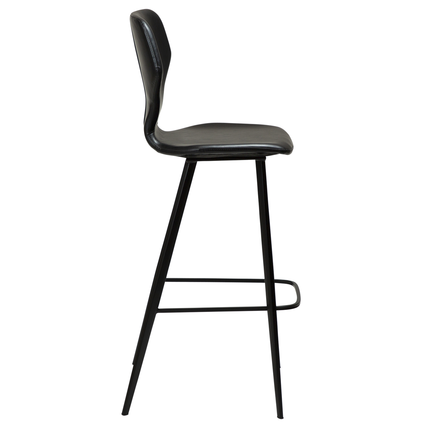 [var:Bezug=Vintage schwarzes Kunstleder mit schwarzen Beinen] S.I.T Barhocker
