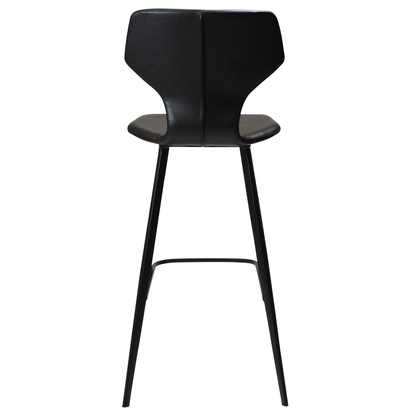 [var:Bezug=Vintage schwarzes Kunstleder mit schwarzen Beinen] S.I.T Barhocker
