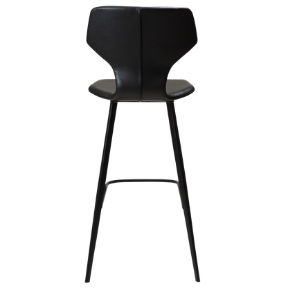 [var:Bezug=Vintage schwarzes Kunstleder mit schwarzen Beinen] S.I.T Barhocker