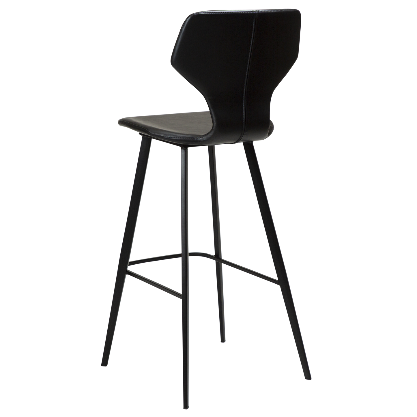 [var:Bezug=Vintage schwarzes Kunstleder mit schwarzen Beinen] S.I.T Barhocker