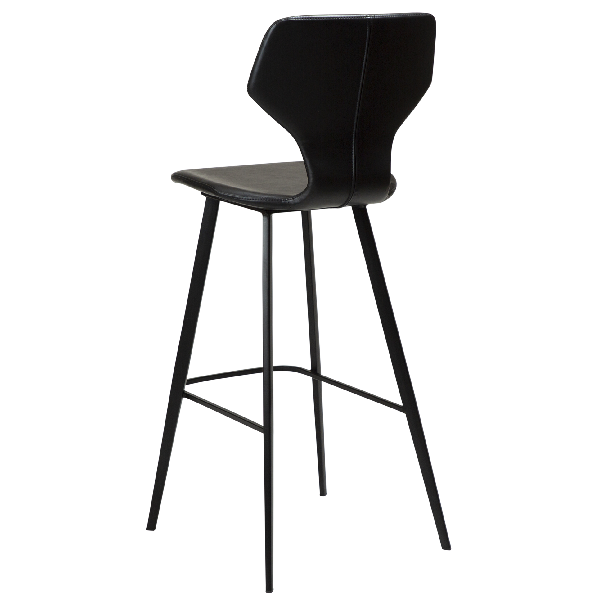 [var:Bezug=Vintage schwarzes Kunstleder mit schwarzen Beinen] S.I.T Barhocker