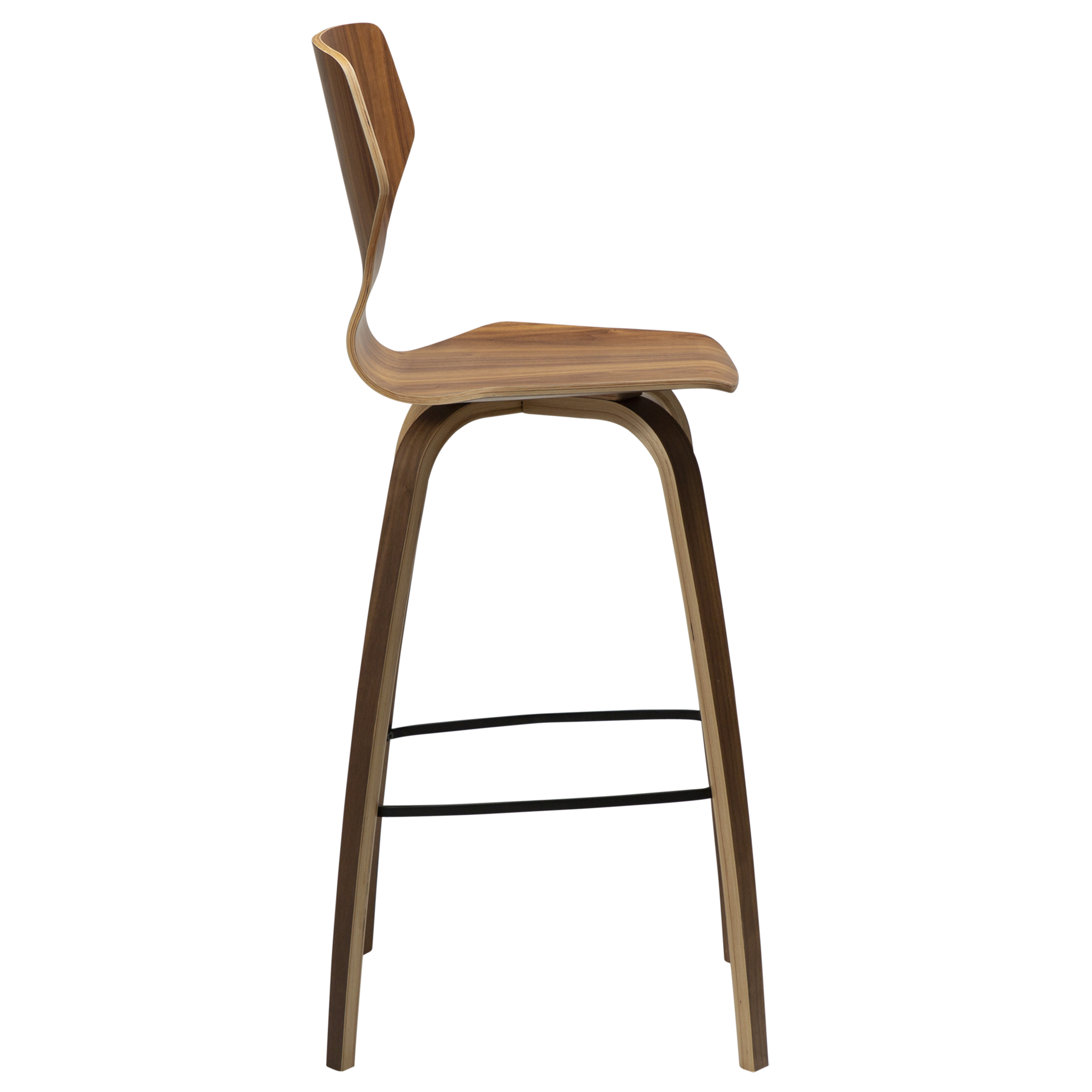 [var:Bezug=Walnussfurnier mit Walnussfurnierbeinen] S.I.T Barhocker