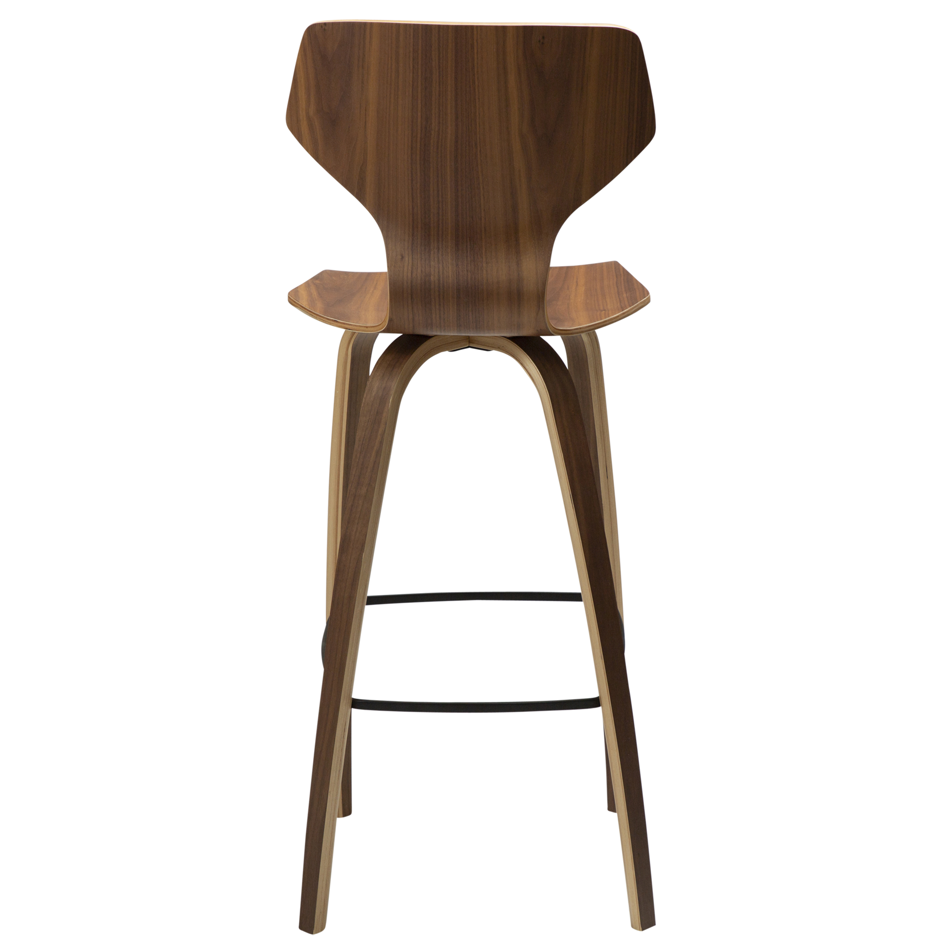 [var:Bezug=Walnussfurnier mit Walnussfurnierbeinen] S.I.T Barhocker