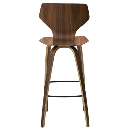 [var:Bezug=Walnussfurnier mit Walnussfurnierbeinen] S.I.T Barhocker