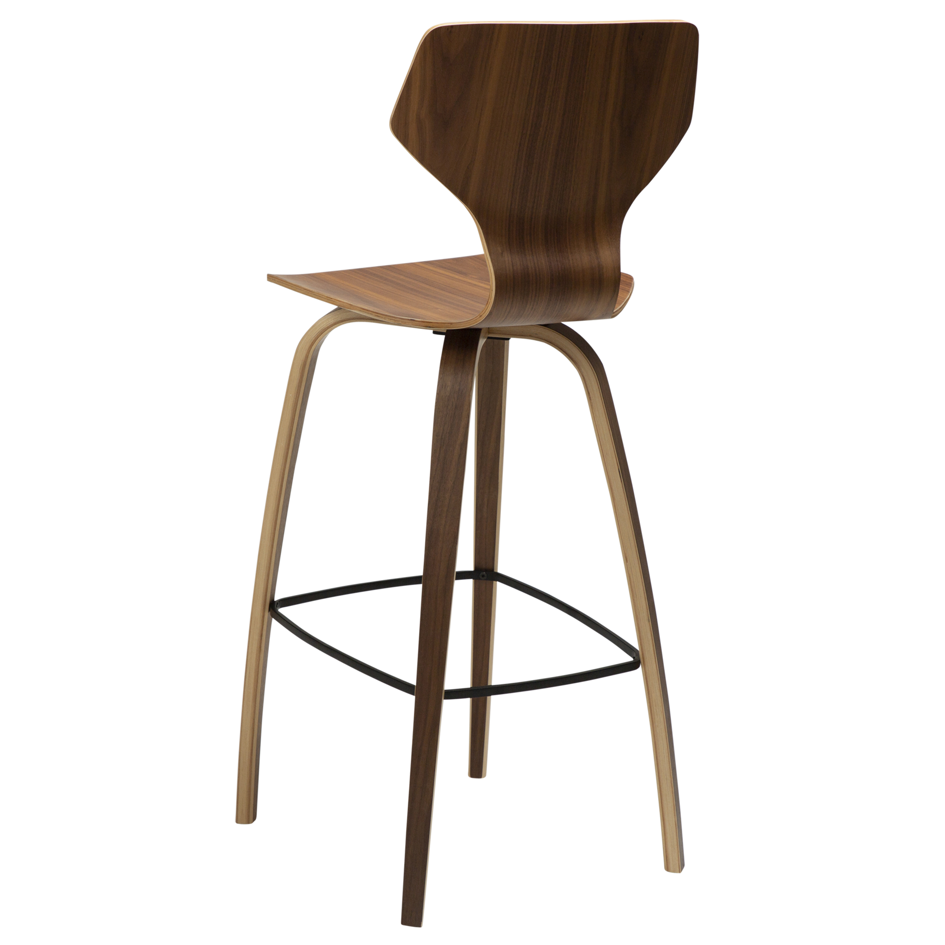 [var:Bezug=Walnussfurnier mit Walnussfurnierbeinen] S.I.T Barhocker