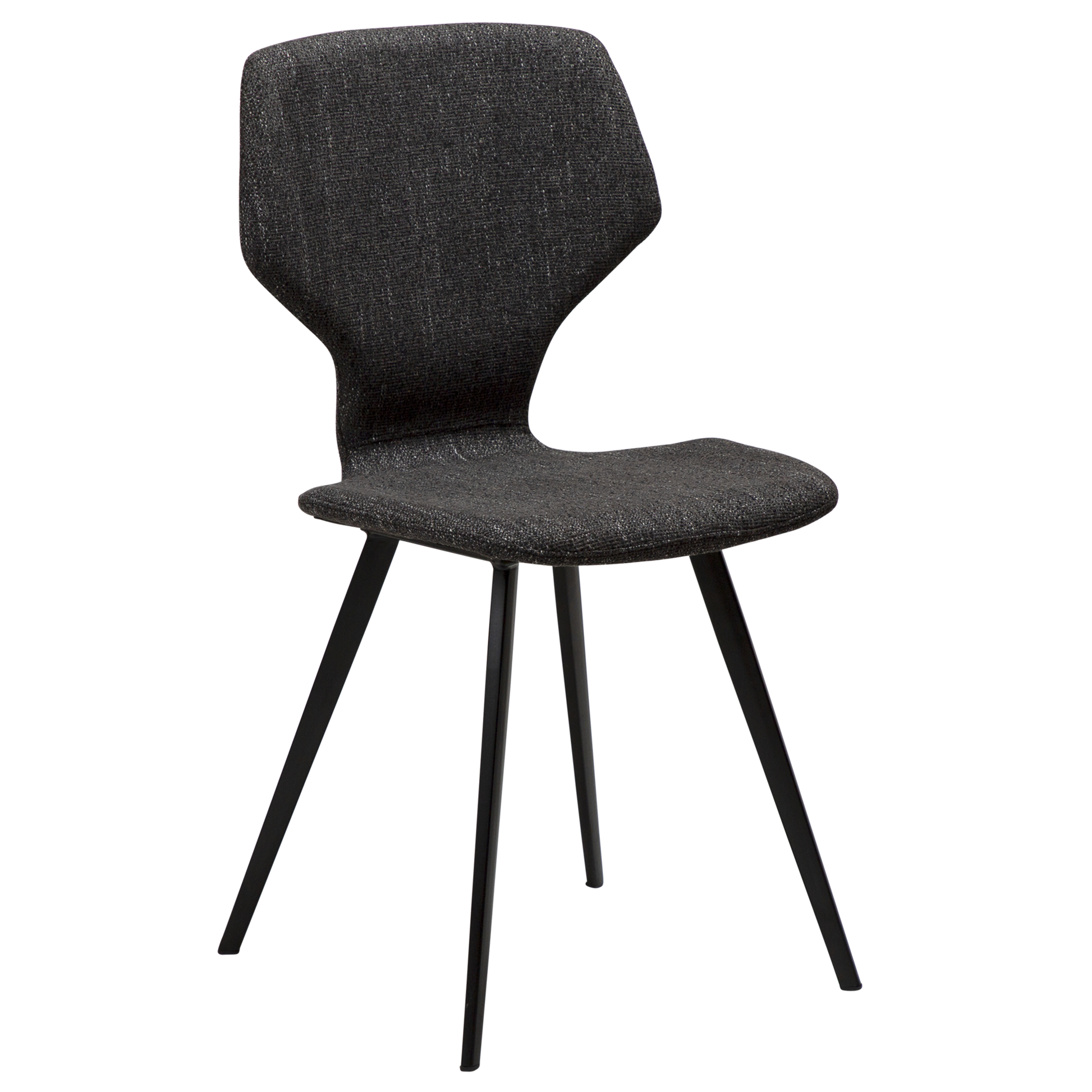[var:Bezug=Raben schwarzes Bouclé-Gewebe mit schwarzen Beinen] S.I.T Stuhl