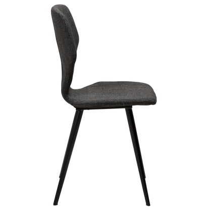 [var:Bezug=Raben schwarzes Bouclé-Gewebe mit schwarzen Beinen] S.I.T Stuhl