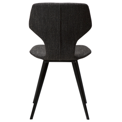 [var:Bezug=Raben schwarzes Bouclé-Gewebe mit schwarzen Beinen] S.I.T Stuhl