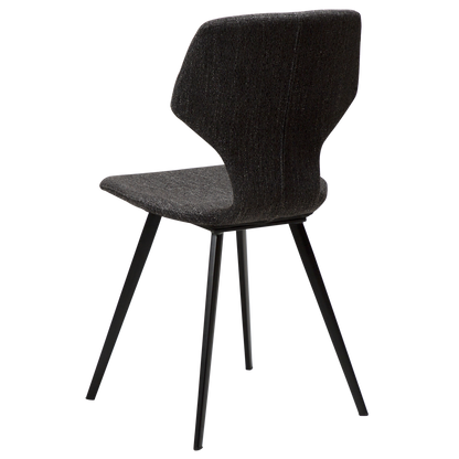 [var:Bezug=Raben schwarzes Bouclé-Gewebe mit schwarzen Beinen] S.I.T Stuhl