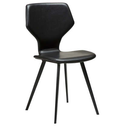 [var:Bezug=Vintage schwarzes Kunstleder mit schwarzen Beinen] S.I.T Stuhl