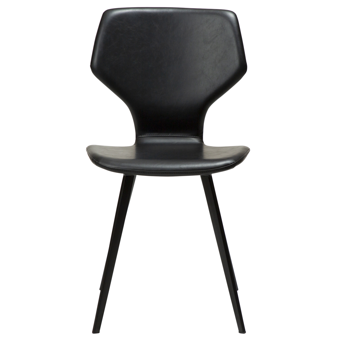 [var:Bezug=Vintage schwarzes Kunstleder mit schwarzen Beinen] S.I.T Stuhl