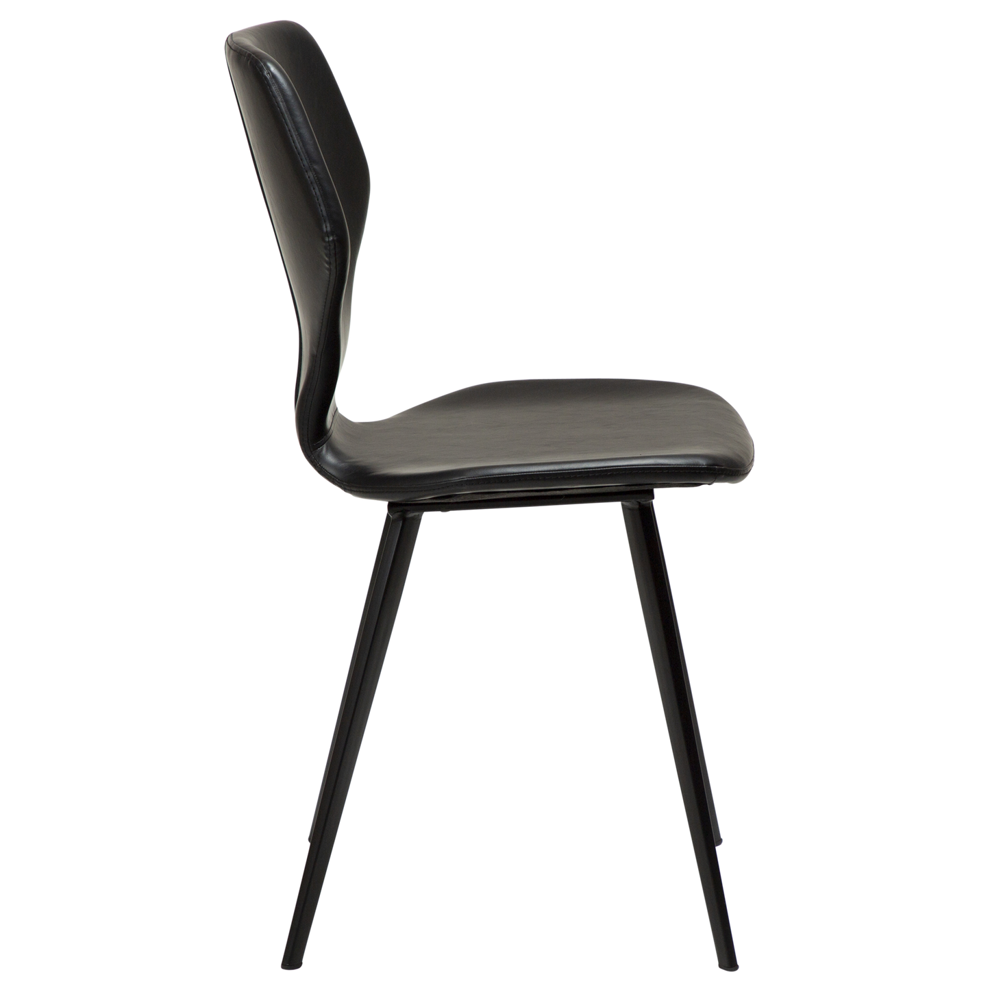 [var:Bezug=Vintage schwarzes Kunstleder mit schwarzen Beinen] S.I.T Stuhl
