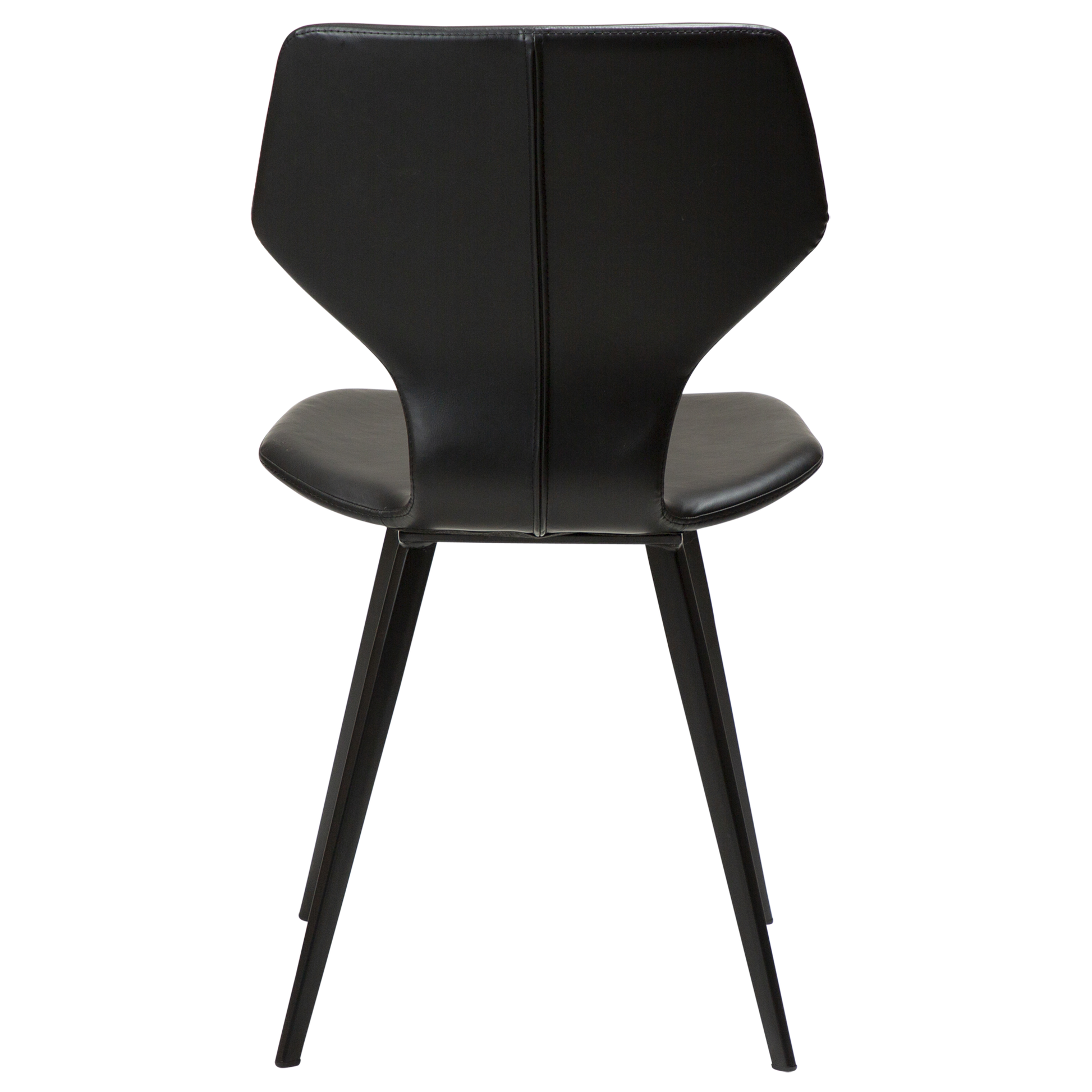 [var:Bezug=Vintage schwarzes Kunstleder mit schwarzen Beinen] S.I.T Stuhl