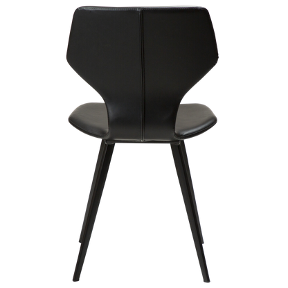 [var:Bezug=Vintage schwarzes Kunstleder mit schwarzen Beinen] S.I.T Stuhl
