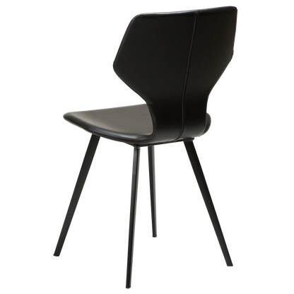 [var:Bezug=Vintage schwarzes Kunstleder mit schwarzen Beinen] S.I.T Stuhl