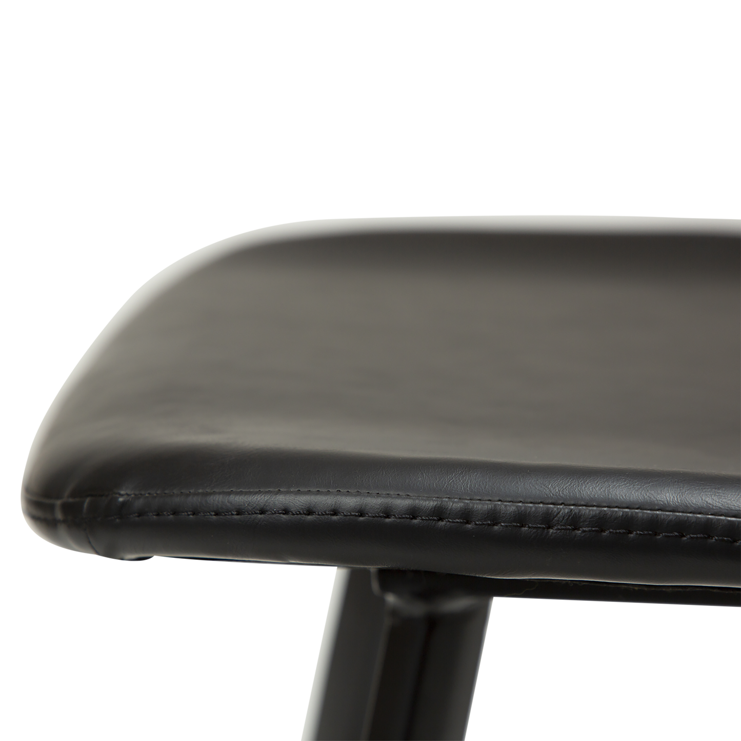 [var:Bezug=Vintage schwarzes Kunstleder mit schwarzen Beinen] S.I.T Stuhl