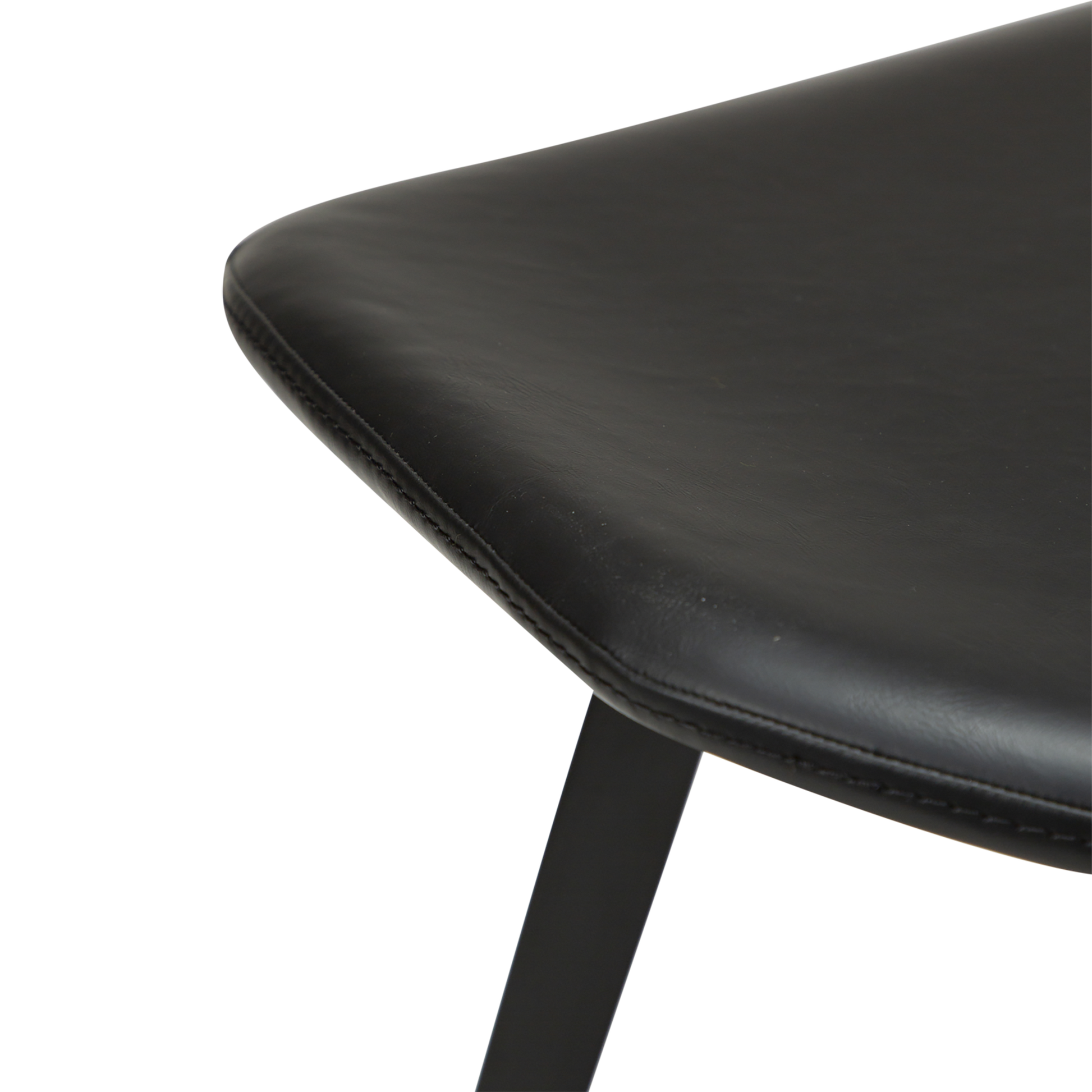 [var:Bezug=Vintage schwarzes Kunstleder mit schwarzen Beinen] S.I.T Stuhl