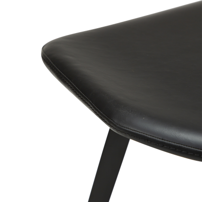 [var:Bezug=Vintage schwarzes Kunstleder mit schwarzen Beinen] S.I.T Stuhl