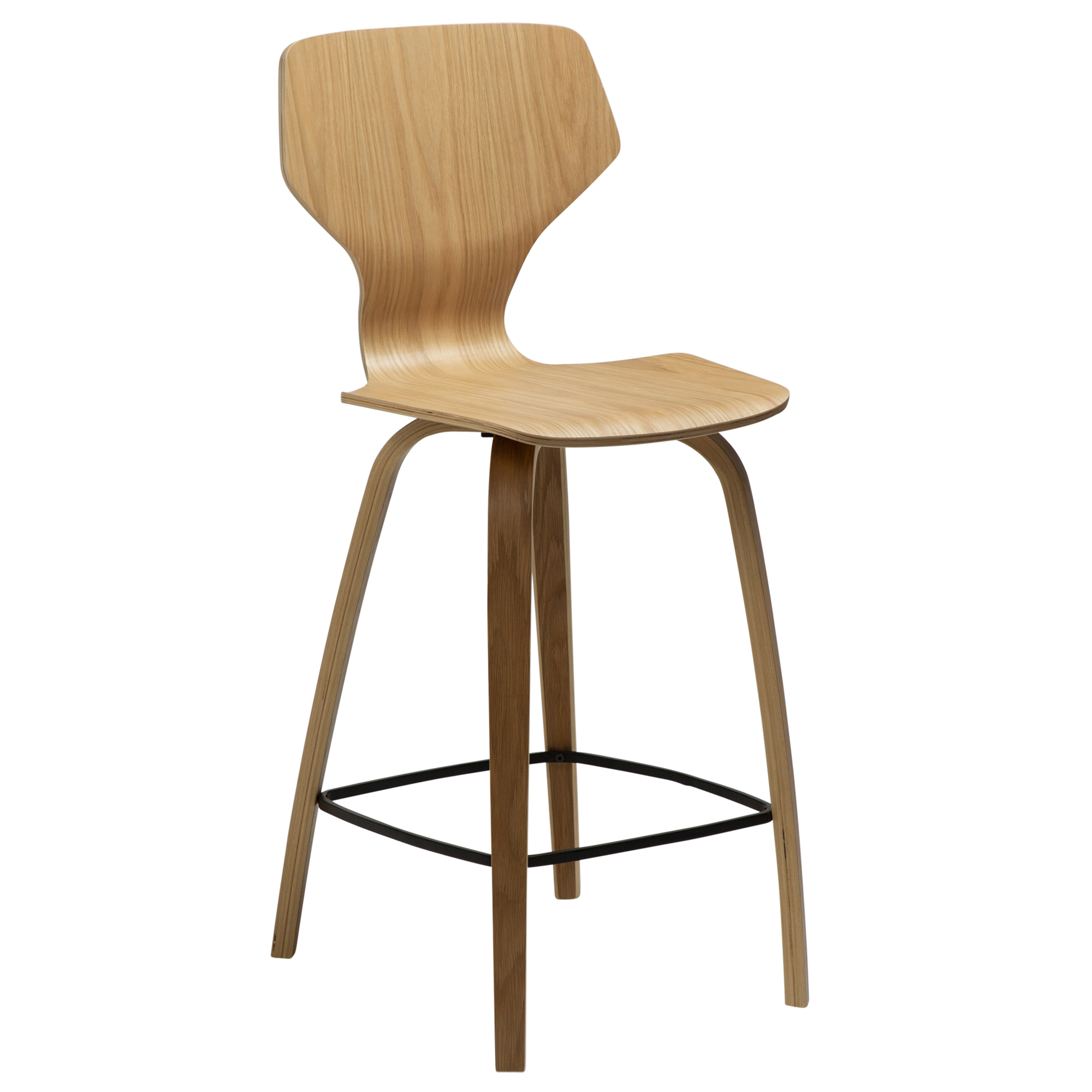 [var:Bezug=Eichenfurnier mit Eichenfurnierbeinen] S.I.T Barhocker