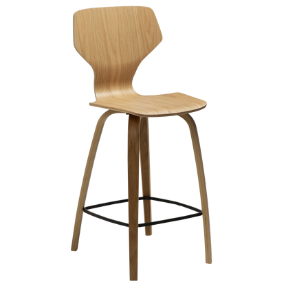 [var:Bezug=Eichenfurnier mit Eichenfurnierbeinen] S.I.T Barhocker