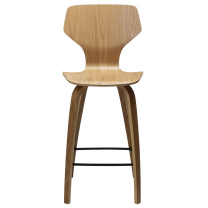 [var:Bezug=Eichenfurnier mit Eichenfurnierbeinen] S.I.T Barhocker