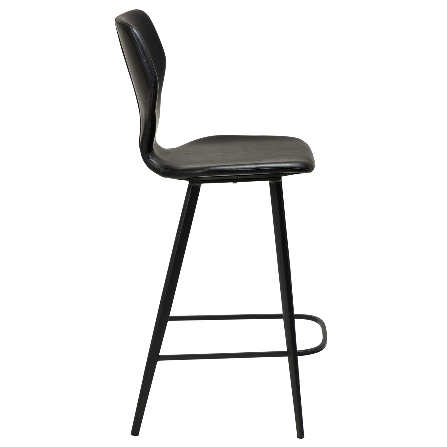 [var:Bezug=Vintage schwarzes Kunstleder mit schwarzen Beinen] S.I.T Barhocker