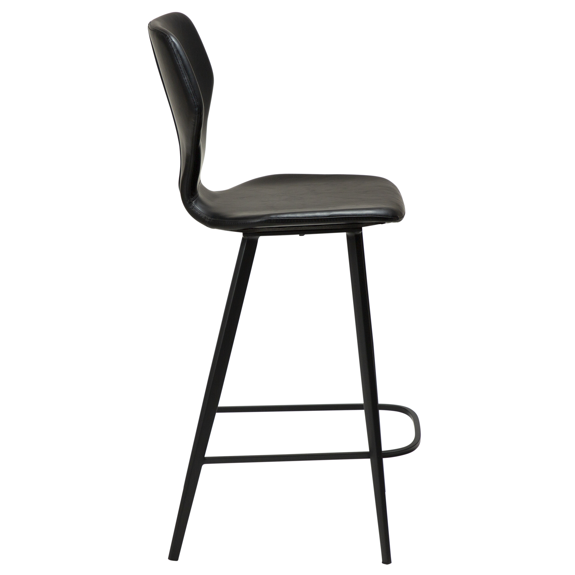 [var:Bezug=Vintage schwarzes Kunstleder mit schwarzen Beinen] S.I.T Barhocker