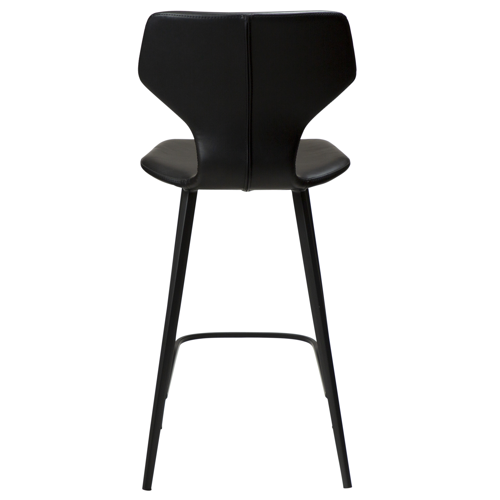 [var:Bezug=Vintage schwarzes Kunstleder mit schwarzen Beinen] S.I.T Barhocker