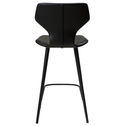 [var:Bezug=Vintage schwarzes Kunstleder mit schwarzen Beinen] S.I.T Barhocker