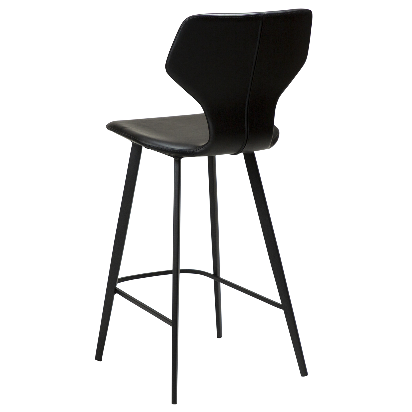 [var:Bezug=Vintage schwarzes Kunstleder mit schwarzen Beinen] S.I.T Barhocker