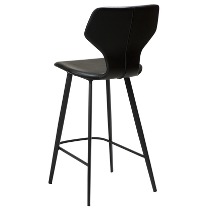 [var:Bezug=Vintage schwarzes Kunstleder mit schwarzen Beinen] S.I.T Barhocker