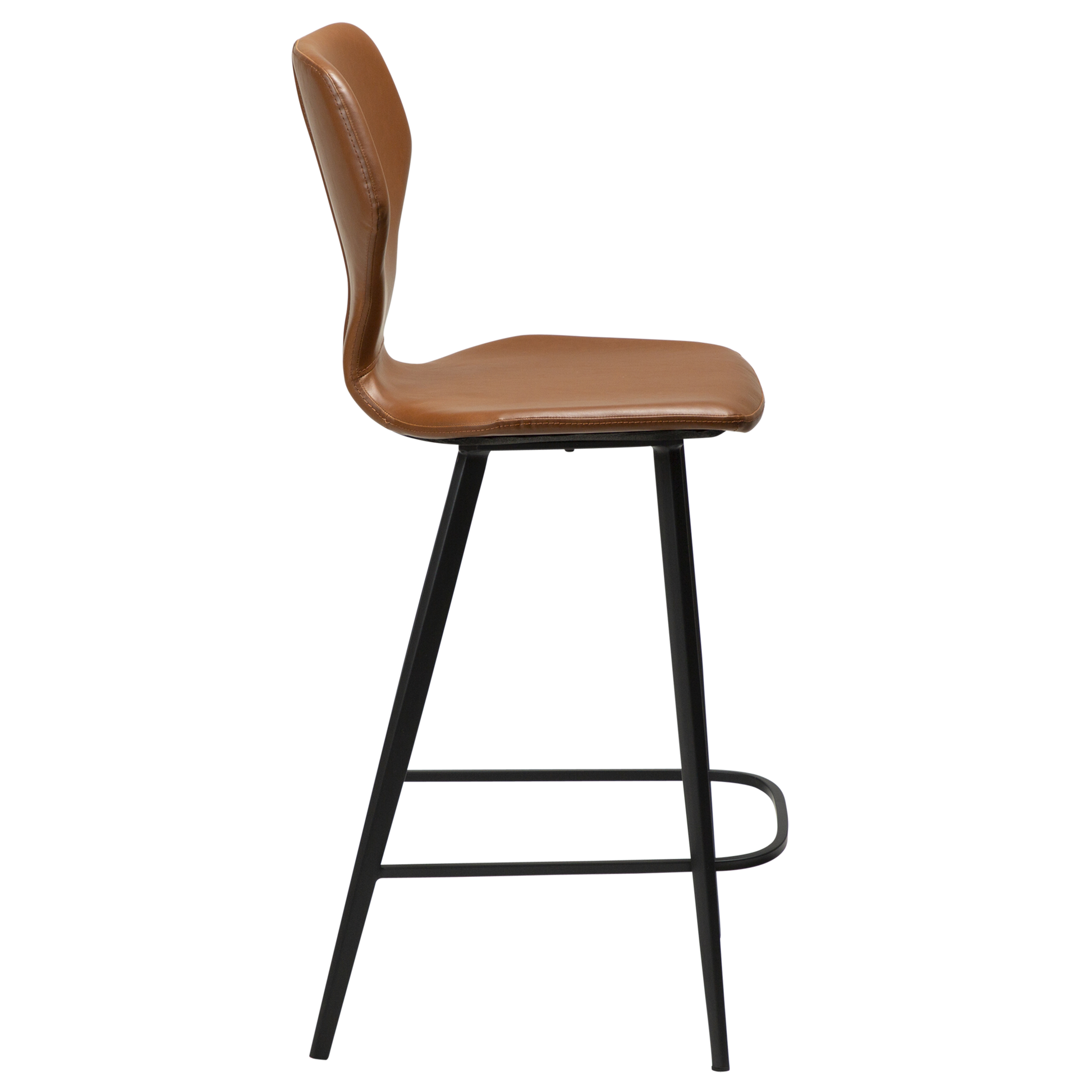 [var:Bezug=Vintage hellbraunes Kunstleder mit schwarzen Beinen] S.I.T Barhocker