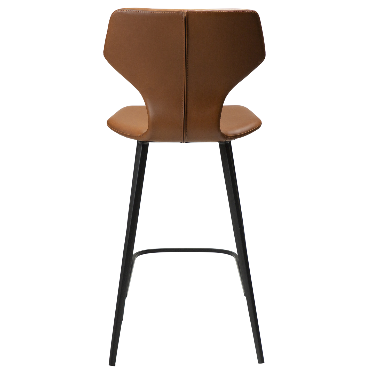 [var:Bezug=Vintage hellbraunes Kunstleder mit schwarzen Beinen] S.I.T Barhocker