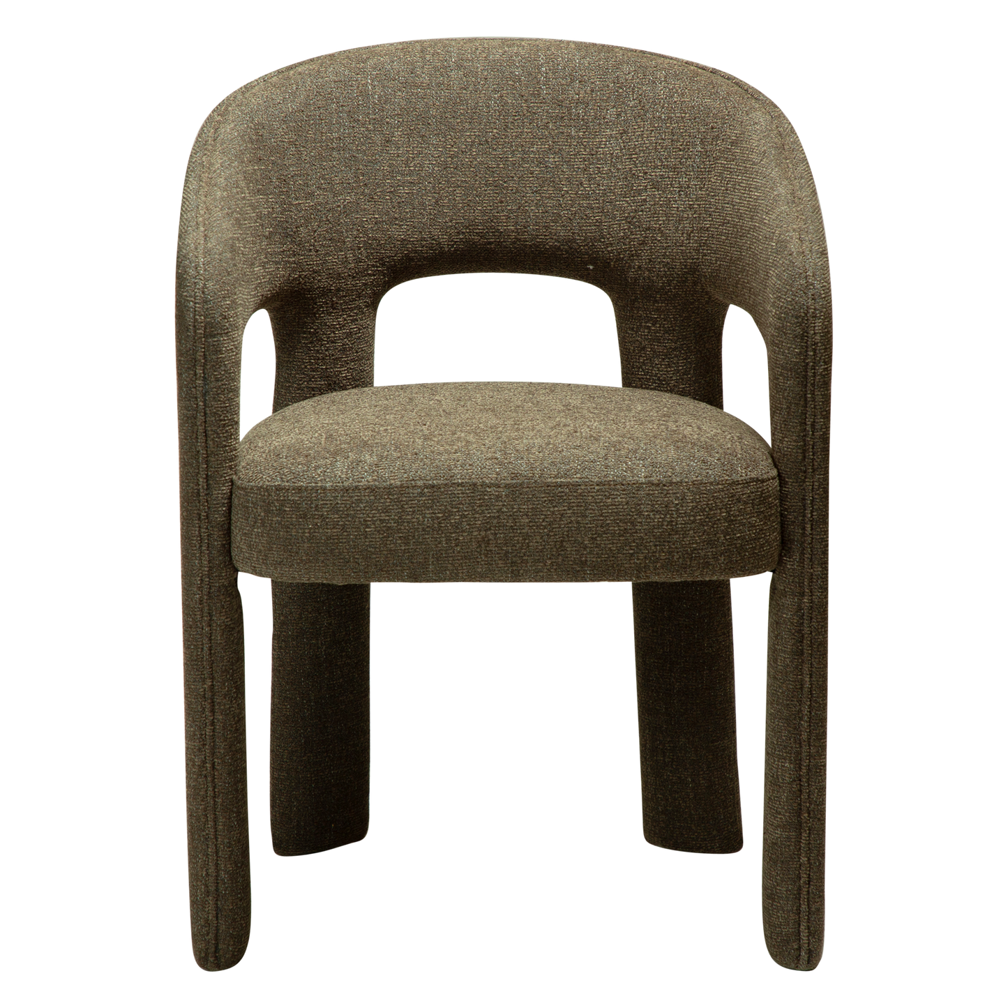 [var:Bezug=Dunkelolivfarbenes Bouclé-Gewebe] SPLENDOR Sessel