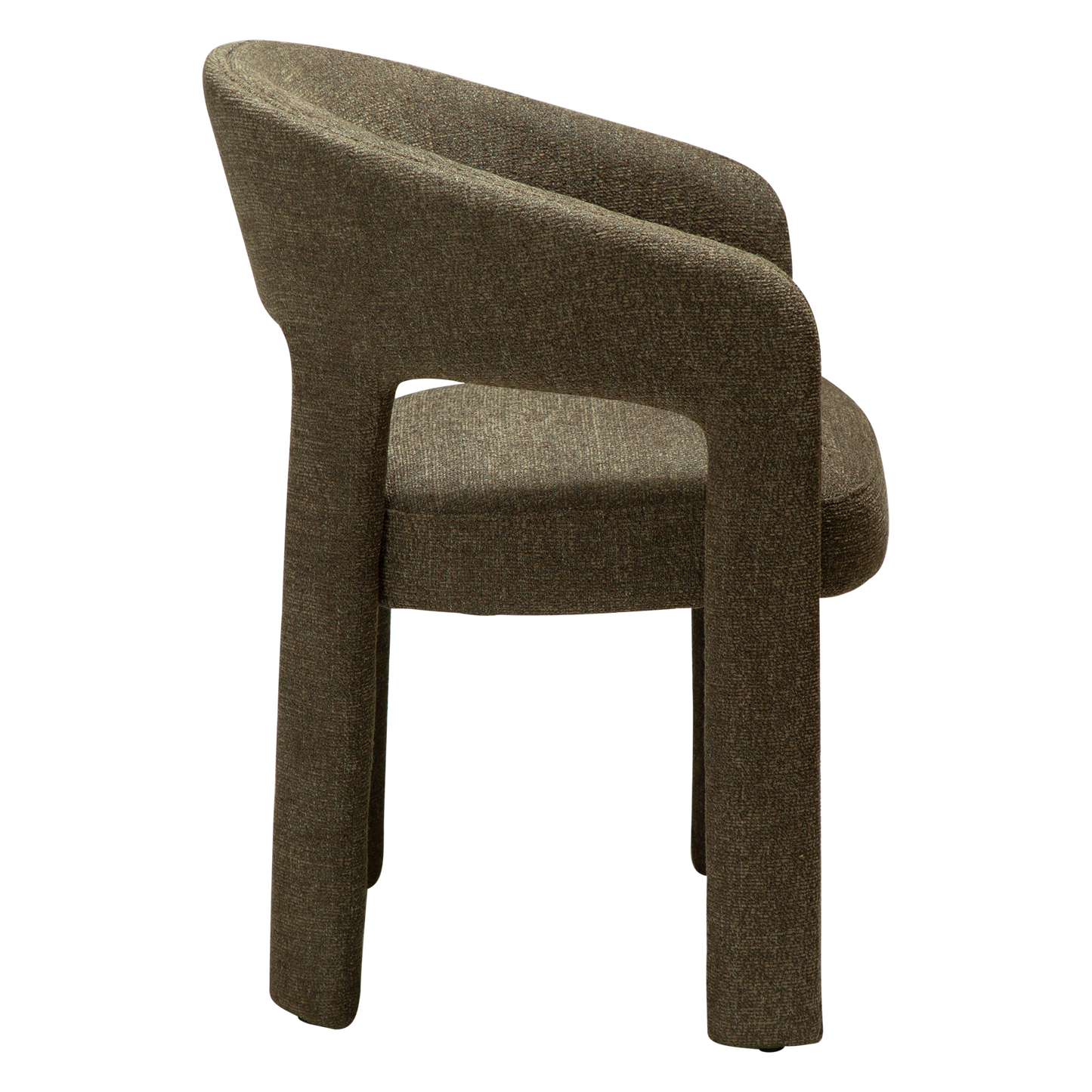 [var:Bezug=Dunkelolivfarbenes Bouclé-Gewebe] SPLENDOR Sessel