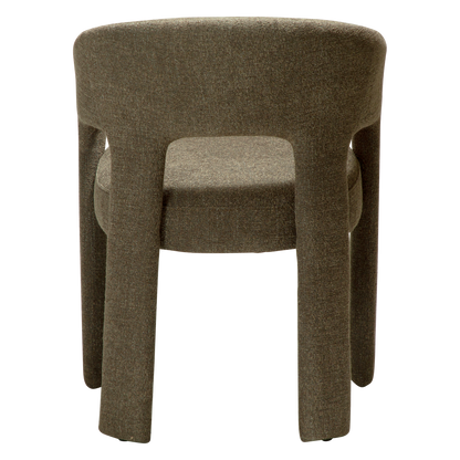 [var:Bezug=Dunkelolivfarbenes Bouclé-Gewebe] SPLENDOR Sessel