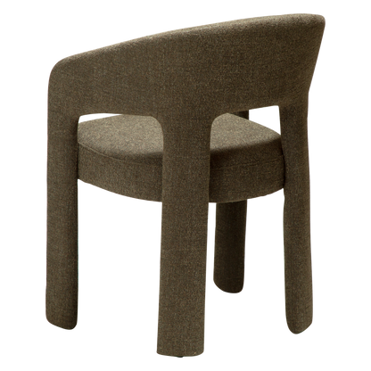 [var:Bezug=Dunkelolivfarbenes Bouclé-Gewebe] SPLENDOR Sessel