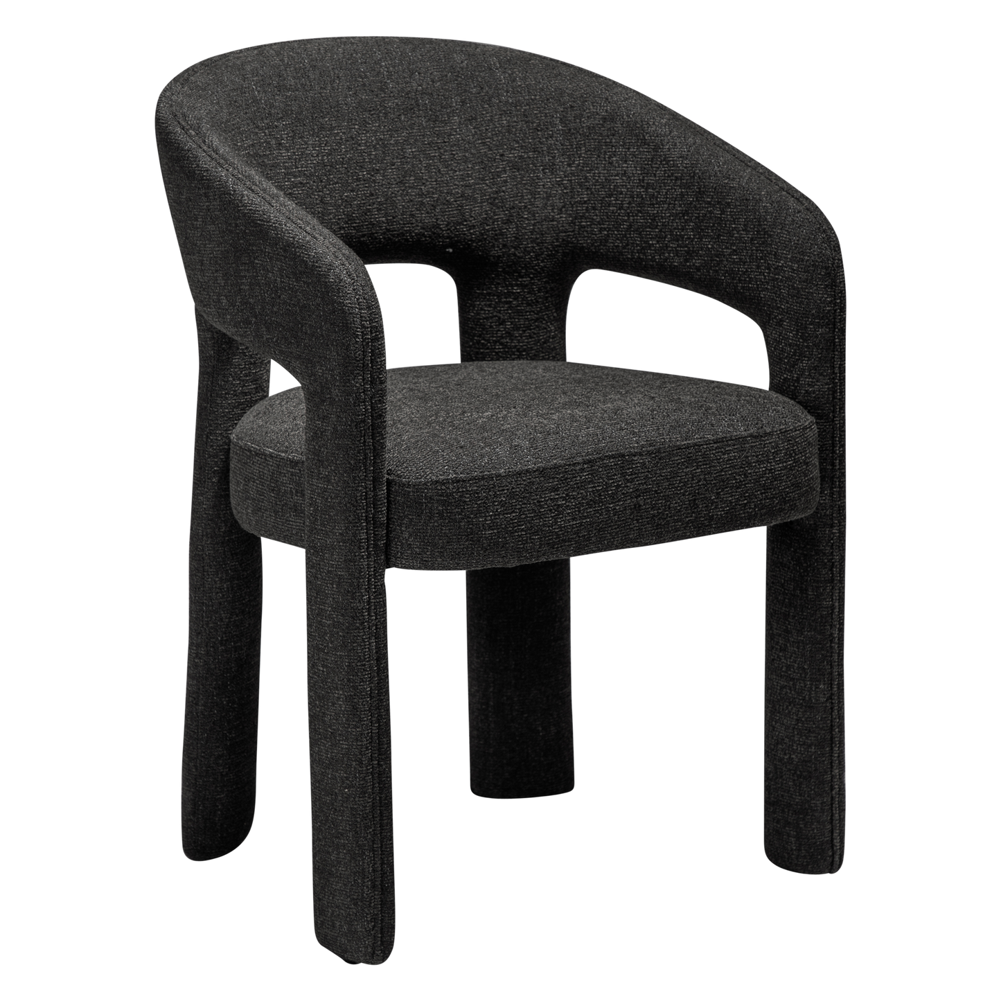 [var:Bezug=Raben-schwarzes Bouclé-Gewebe] SPLENDOR Sessel