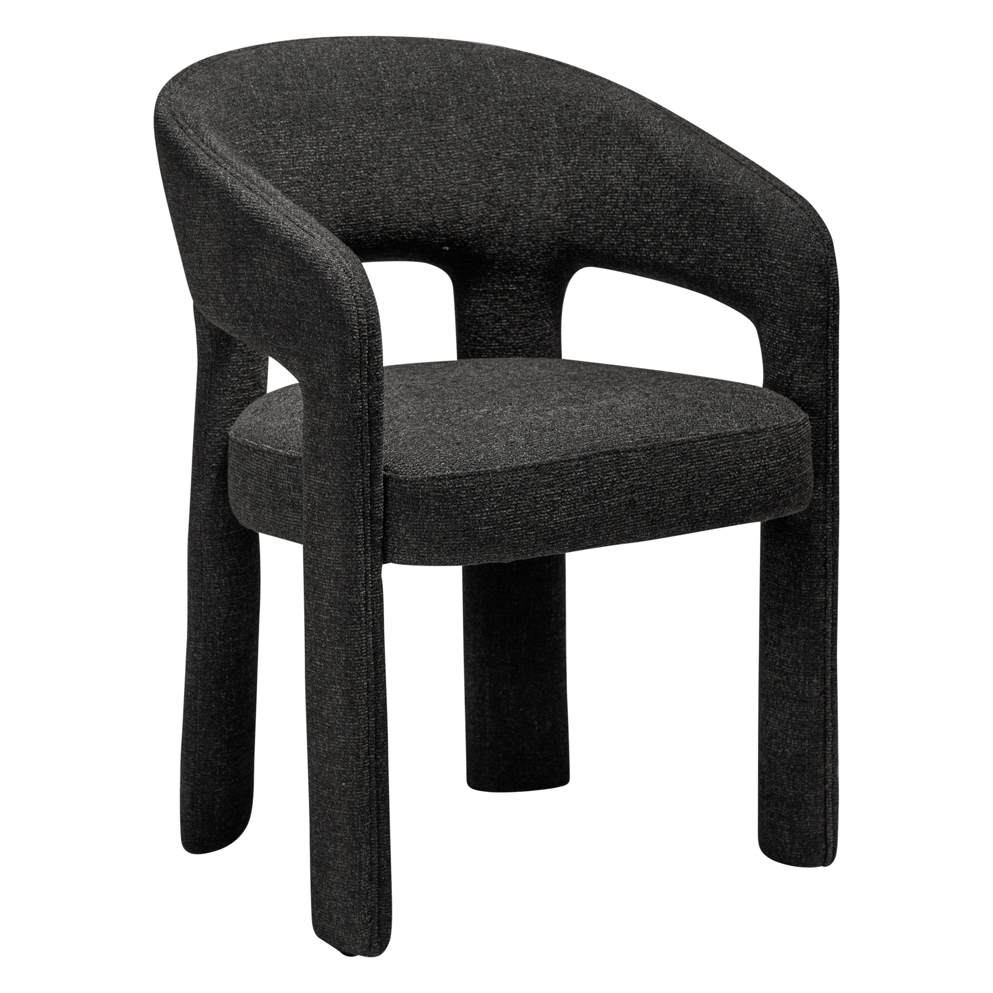 [var:Bezug=Raben-schwarzes Bouclé-Gewebe] SPLENDOR Sessel