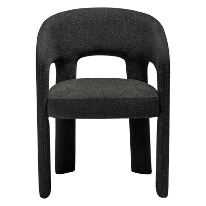 [var:Bezug=Raben-schwarzes Bouclé-Gewebe] SPLENDOR Sessel