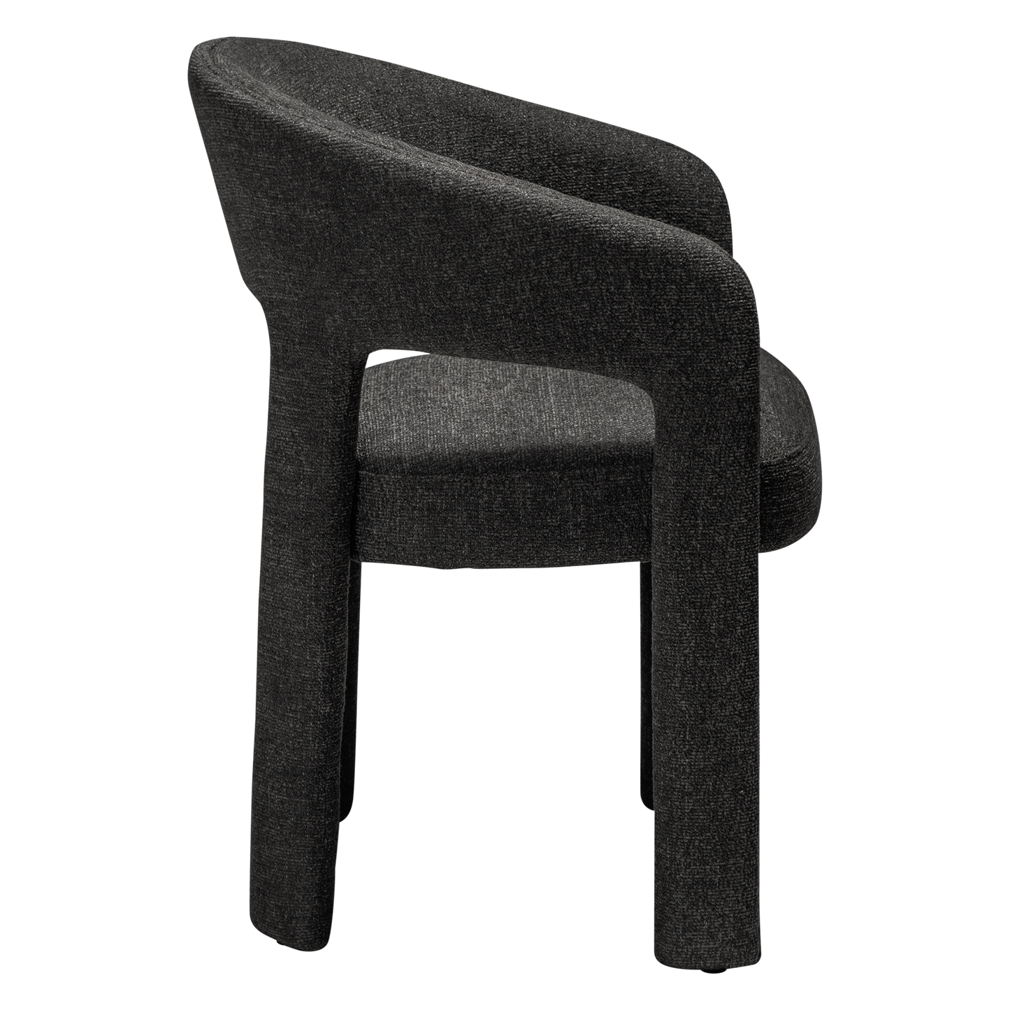[var:Bezug=Raben-schwarzes Bouclé-Gewebe] SPLENDOR Sessel