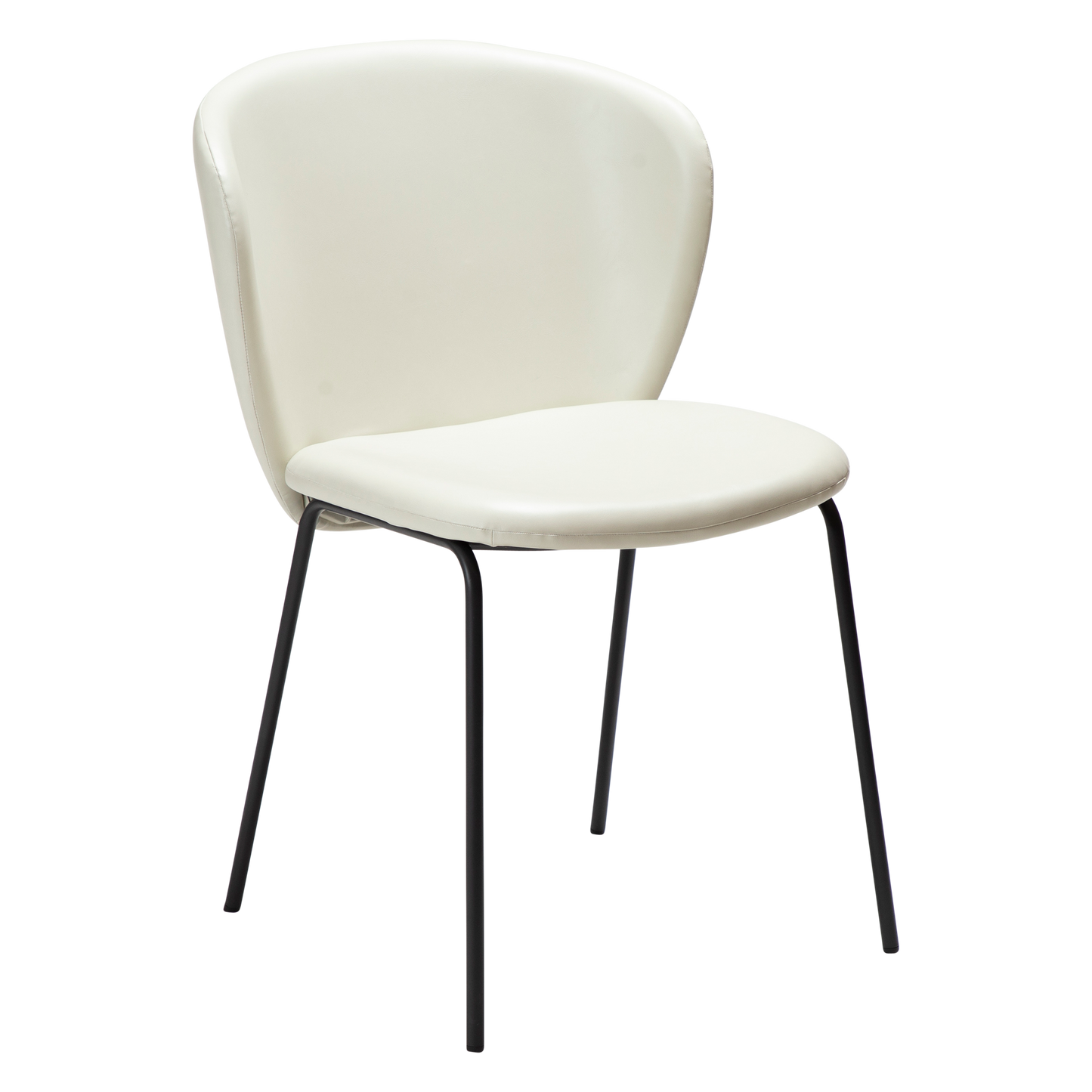 [var:Bezug=Knochenweißes Kunstleder mit schwarzen Beinen] STAY Stuhl