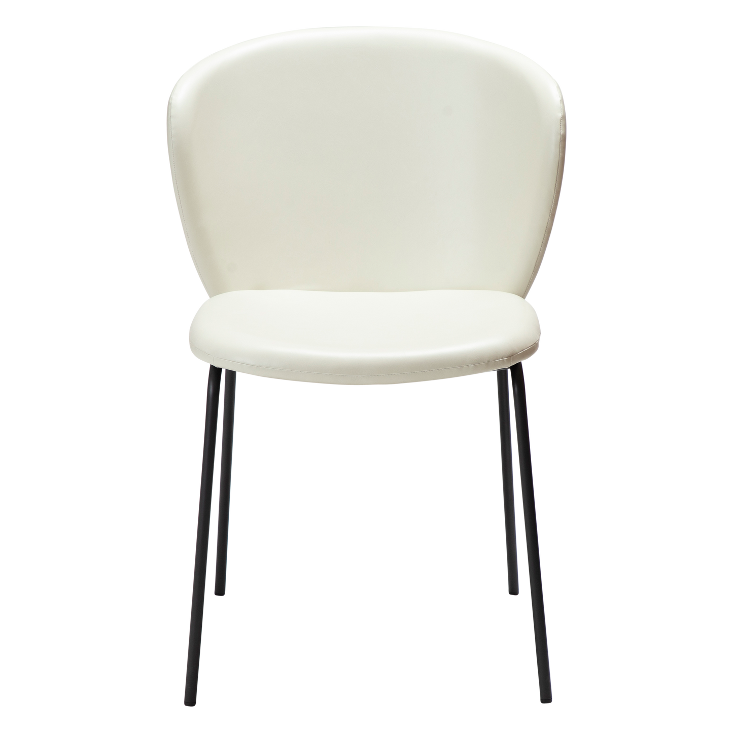 [var:Bezug=Knochenweißes Kunstleder mit schwarzen Beinen] STAY Stuhl